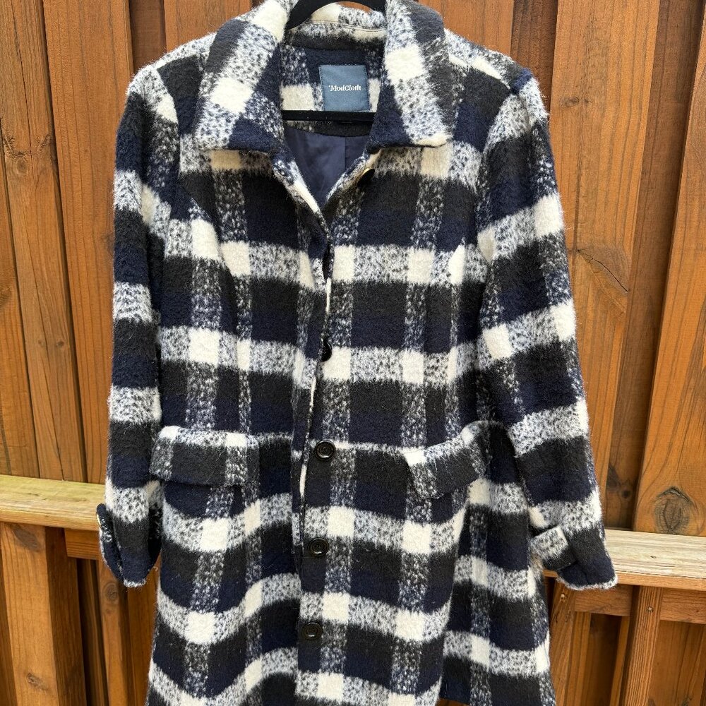 Modcloth Patterned Coat - image 1